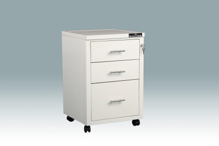 BLACKCOMB 3-drawer Steel Cabinet, Ivory